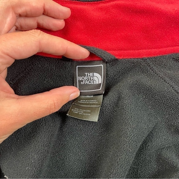 THE NORTH FACE Men’s Black/Red Zip Up Jacket Fleece lined size: Medium - Picture 9 of 12
